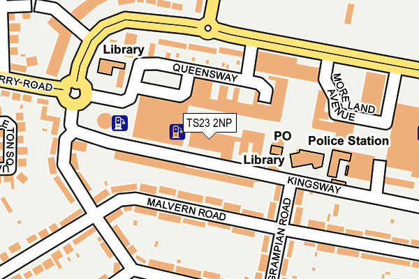 TS23 2NP map - OS OpenMap – Local (Ordnance Survey)