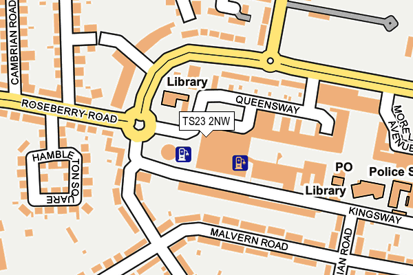 TS23 2NW map - OS OpenMap – Local (Ordnance Survey)