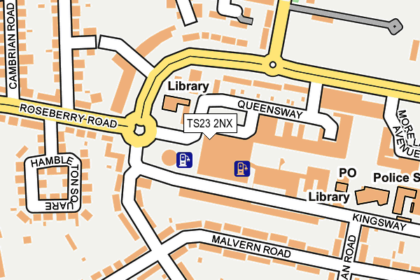 TS23 2NX map - OS OpenMap – Local (Ordnance Survey)