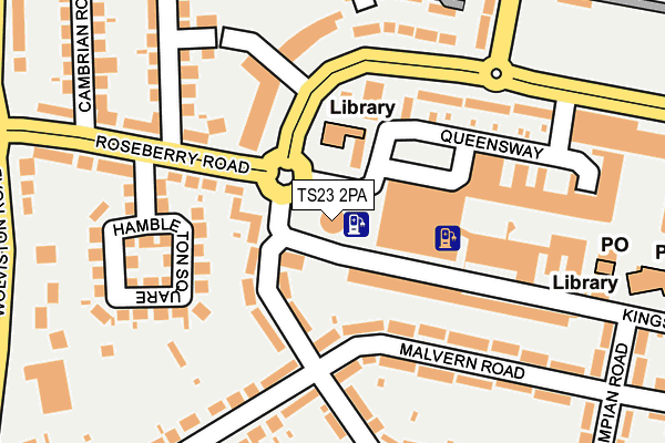 TS23 2PA map - OS OpenMap – Local (Ordnance Survey)