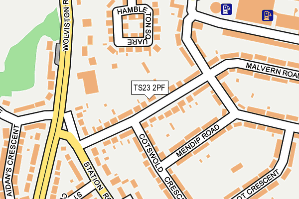 TS23 2PF map - OS OpenMap – Local (Ordnance Survey)
