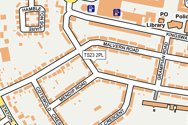 TS23 2PL map - OS OpenMap – Local (Ordnance Survey)