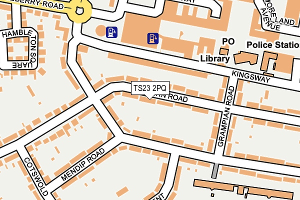 TS23 2PQ map - OS OpenMap – Local (Ordnance Survey)