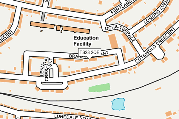 TS23 2QE map - OS OpenMap – Local (Ordnance Survey)