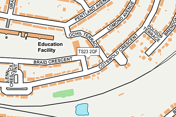 TS23 2QF map - OS OpenMap – Local (Ordnance Survey)