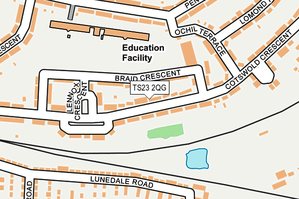 TS23 2QG map - OS OpenMap – Local (Ordnance Survey)