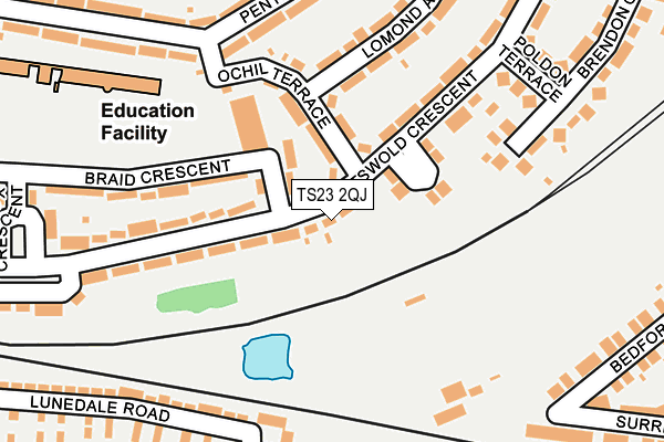 TS23 2QJ map - OS OpenMap – Local (Ordnance Survey)