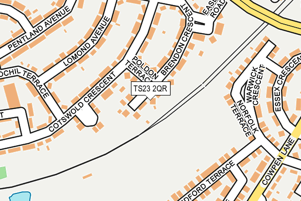 TS23 2QR map - OS OpenMap – Local (Ordnance Survey)
