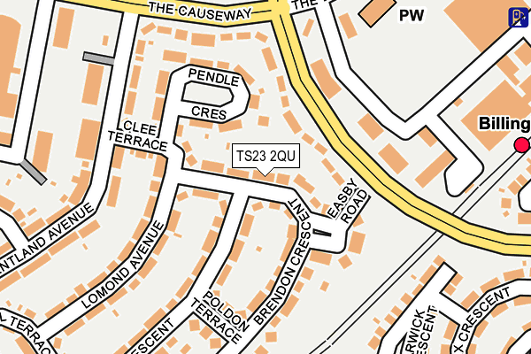 TS23 2QU map - OS OpenMap – Local (Ordnance Survey)