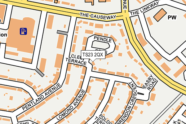 TS23 2QX map - OS OpenMap – Local (Ordnance Survey)