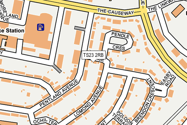 TS23 2RB map - OS OpenMap – Local (Ordnance Survey)