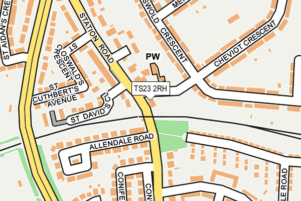 TS23 2RH map - OS OpenMap – Local (Ordnance Survey)