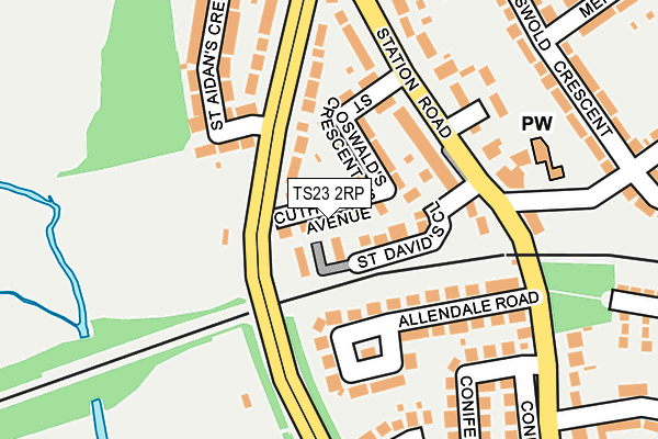 TS23 2RP map - OS OpenMap – Local (Ordnance Survey)