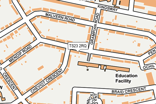 TS23 2RQ map - OS OpenMap – Local (Ordnance Survey)