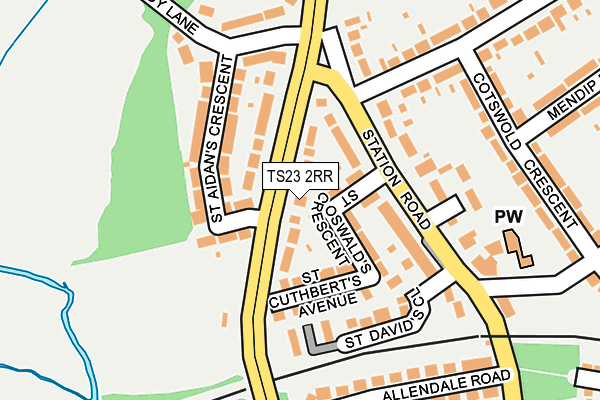 TS23 2RR map - OS OpenMap – Local (Ordnance Survey)