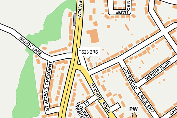 TS23 2RS map - OS OpenMap – Local (Ordnance Survey)