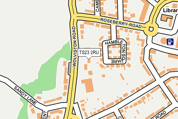 TS23 2RU map - OS OpenMap – Local (Ordnance Survey)
