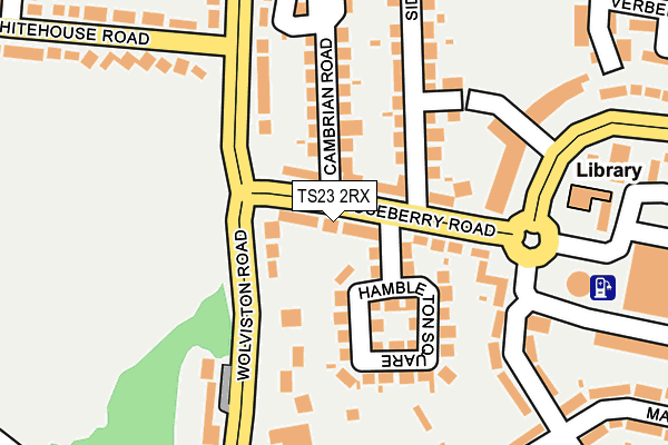 TS23 2RX map - OS OpenMap – Local (Ordnance Survey)