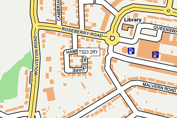 TS23 2RY map - OS OpenMap – Local (Ordnance Survey)