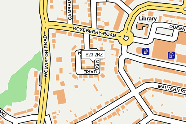 TS23 2RZ map - OS OpenMap – Local (Ordnance Survey)