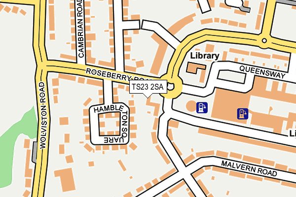 TS23 2SA map - OS OpenMap – Local (Ordnance Survey)