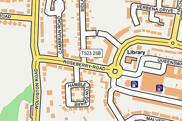 TS23 2SB map - OS OpenMap – Local (Ordnance Survey)