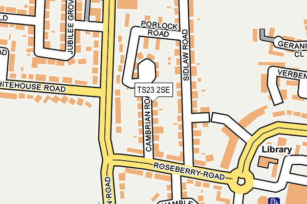 TS23 2SE map - OS OpenMap – Local (Ordnance Survey)