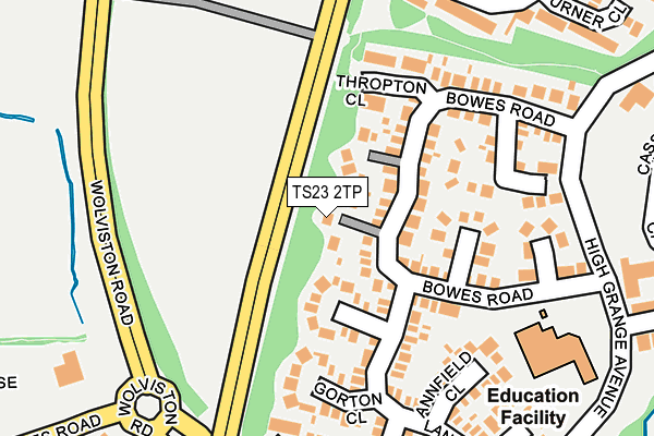 TS23 2TP map - OS OpenMap – Local (Ordnance Survey)