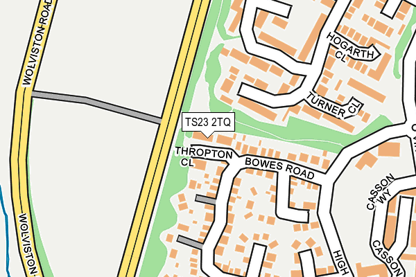 TS23 2TQ map - OS OpenMap – Local (Ordnance Survey)