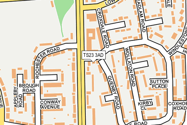 TS23 3AD map - OS OpenMap – Local (Ordnance Survey)