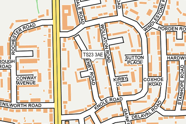 TS23 3AE map - OS OpenMap – Local (Ordnance Survey)