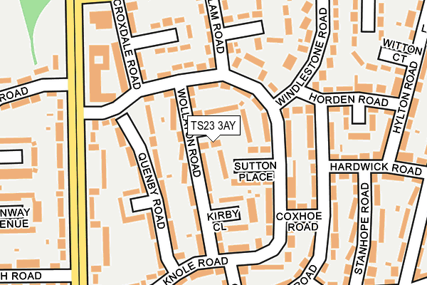 TS23 3AY map - OS OpenMap – Local (Ordnance Survey)