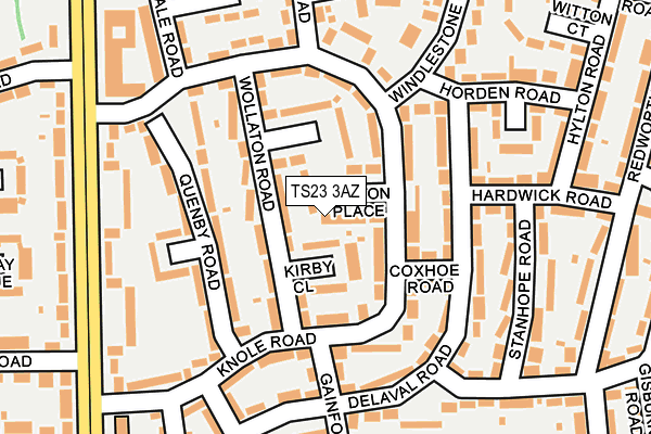 TS23 3AZ map - OS OpenMap – Local (Ordnance Survey)