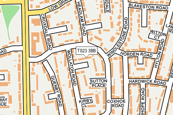 TS23 3BB map - OS OpenMap – Local (Ordnance Survey)