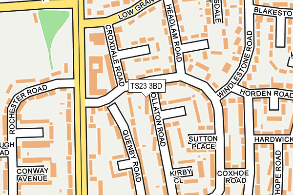 TS23 3BD map - OS OpenMap – Local (Ordnance Survey)