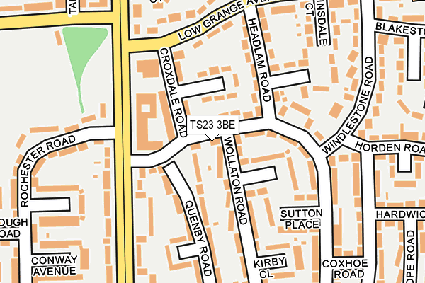 TS23 3BE map - OS OpenMap – Local (Ordnance Survey)