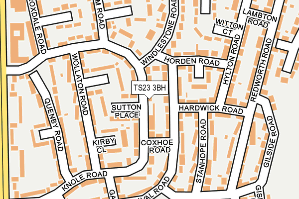 TS23 3BH map - OS OpenMap – Local (Ordnance Survey)