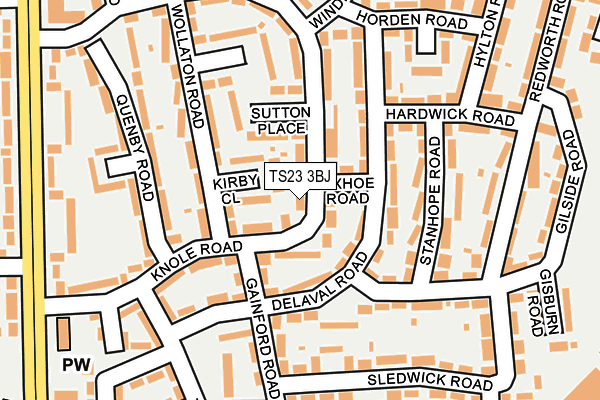 TS23 3BJ map - OS OpenMap – Local (Ordnance Survey)