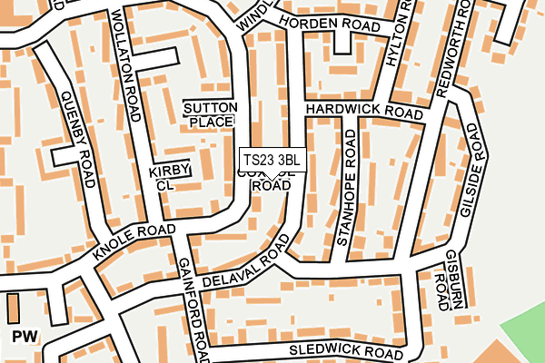 TS23 3BL map - OS OpenMap – Local (Ordnance Survey)