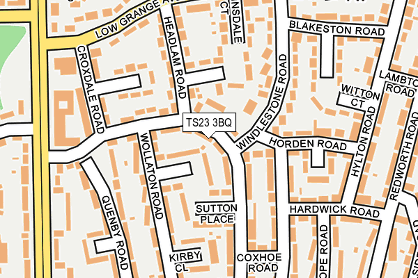 TS23 3BQ map - OS OpenMap – Local (Ordnance Survey)