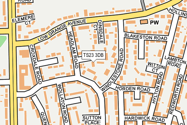 TS23 3DB map - OS OpenMap – Local (Ordnance Survey)