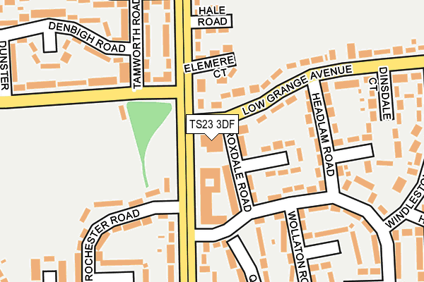 TS23 3DF map - OS OpenMap – Local (Ordnance Survey)