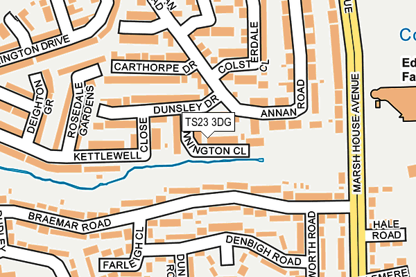 TS23 3DG map - OS OpenMap – Local (Ordnance Survey)