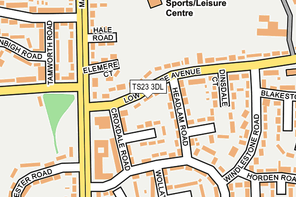 TS23 3DL map - OS OpenMap – Local (Ordnance Survey)