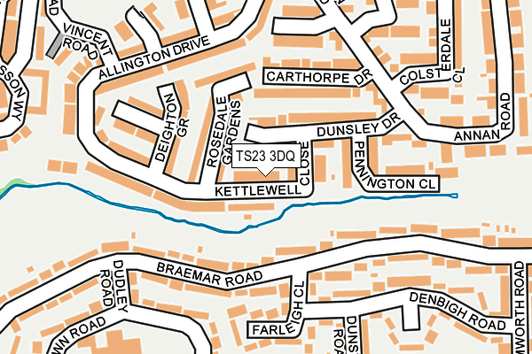 TS23 3DQ map - OS OpenMap – Local (Ordnance Survey)