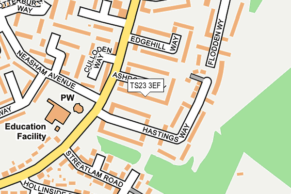 TS23 3EF map - OS OpenMap – Local (Ordnance Survey)