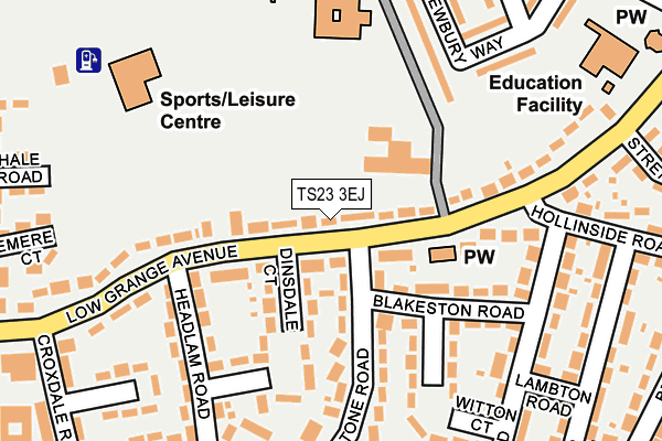 TS23 3EJ map - OS OpenMap – Local (Ordnance Survey)