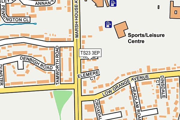 TS23 3EP map - OS OpenMap – Local (Ordnance Survey)