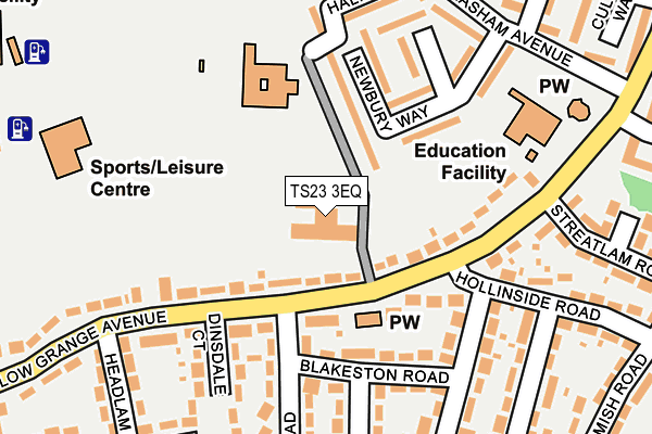 TS23 3EQ map - OS OpenMap – Local (Ordnance Survey)