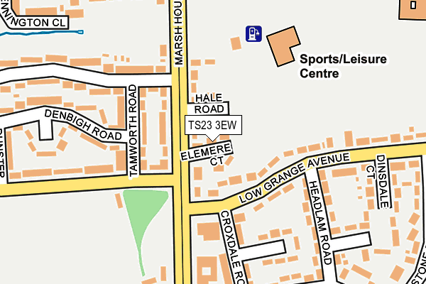 TS23 3EW map - OS OpenMap – Local (Ordnance Survey)